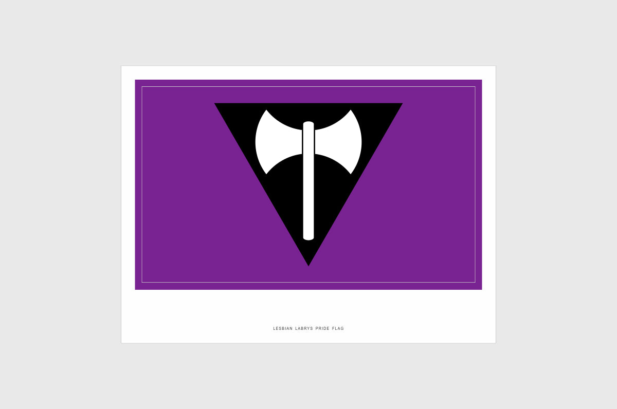 Lesbian Labrys Pride Flag Stickers