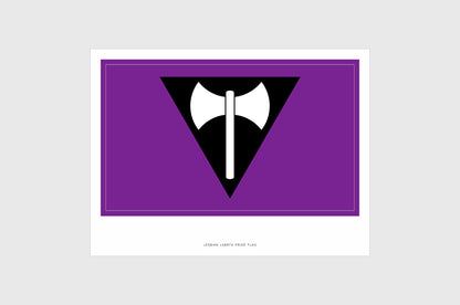 Lesbian Labrys Pride Flag Stickers