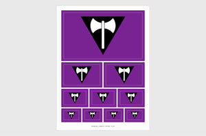 Lesbian Labrys Pride Flag Sticker, Weatherproof Vinyl Flag Stickers