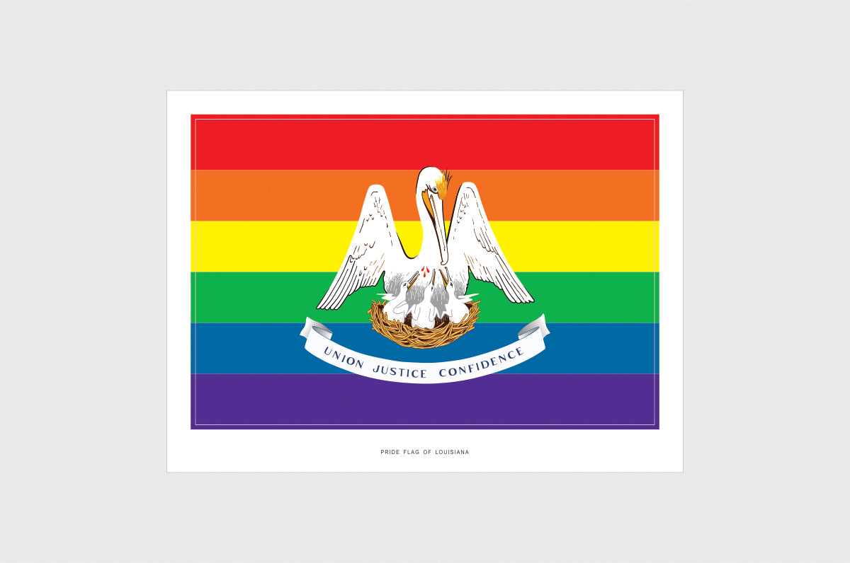 Louisiana LGBTQ Pride Flag Stickers