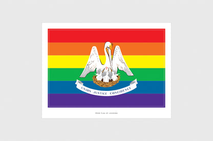 Louisiana LGBTQ Pride Flag Stickers