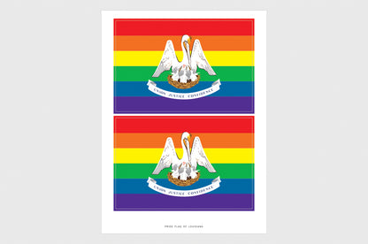Louisiana LGBTQ Pride Flag Stickers