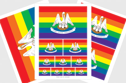 Louisiana LGBTQ Pride Flag Stickers