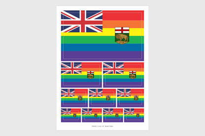 Manitoba LGBTQ Pride Flag Stickers