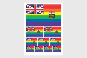Manitoba LGBTQ Pride Flag Stickers