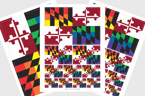 Maryland LGBTQ Pride Flag Stickers