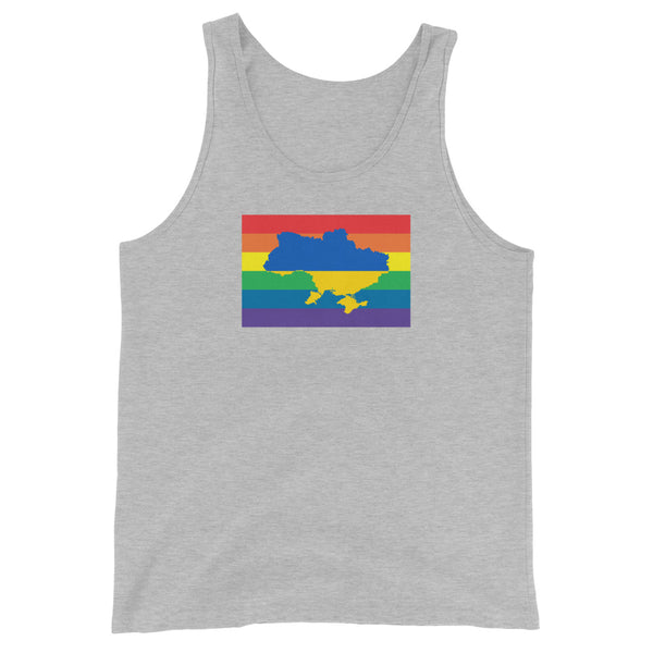 Ukraine LGBT Pride Flag Unisex Tank Top