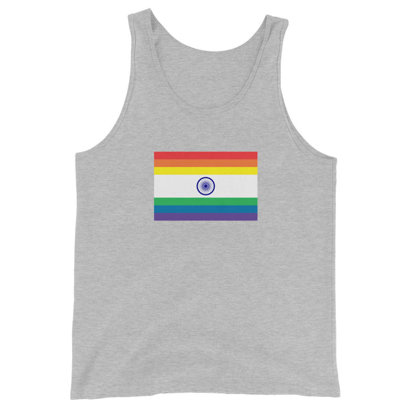 India LGBT Pride Flag Unisex Tank Top