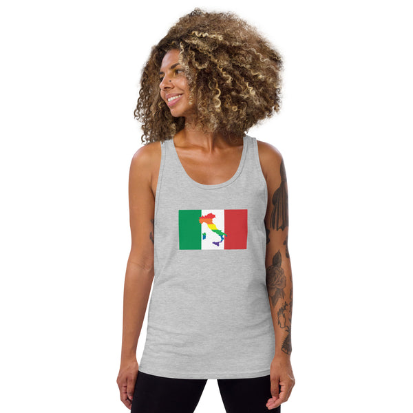 Italy LGBT Pride Flag Unisex Tank Top