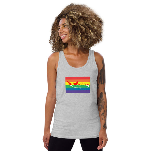 Indonesia LGBT Pride Flag Unisex Tank Top