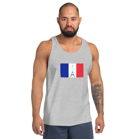 France LGBT Pride Flag Unisex Tank Top