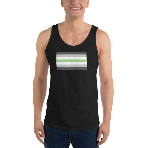 Unisex Agender Pride Flag Tank Top