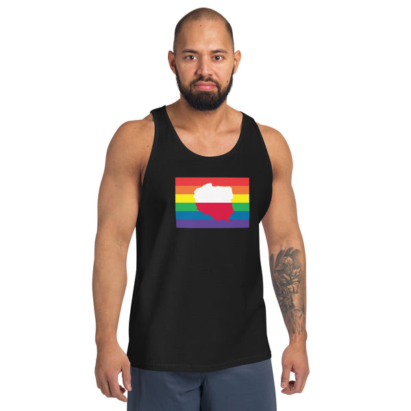Poland LGBT Pride Flag Unisex Tank Top