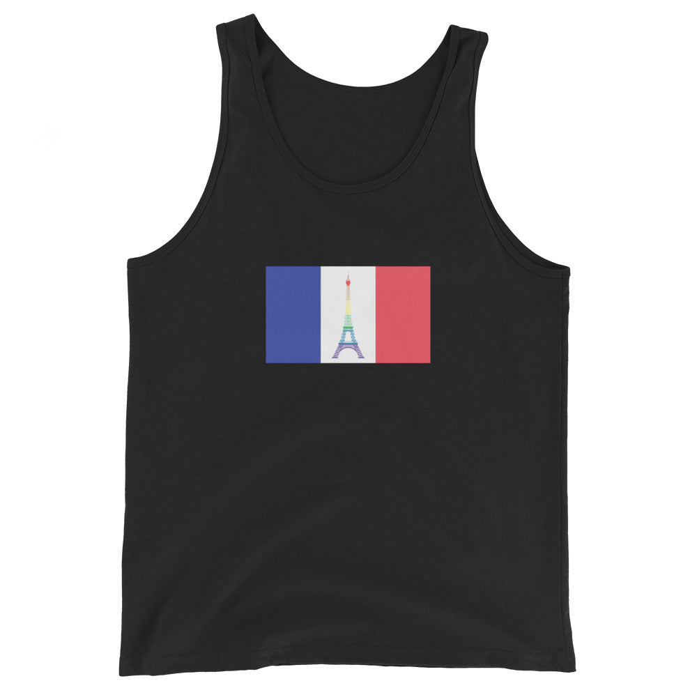 France LGBT Pride Flag Unisex Tank Top