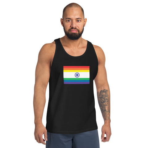 India LGBT Pride Flag Unisex Tank Top