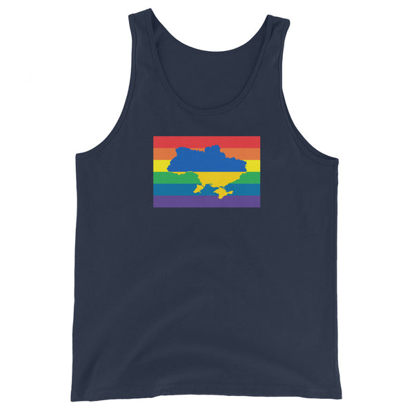 Ukraine LGBT Pride Flag Unisex Tank Top