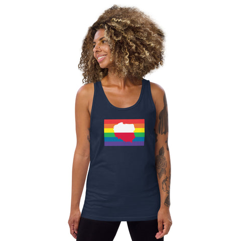 Poland LGBT Pride Flag Unisex Tank Top