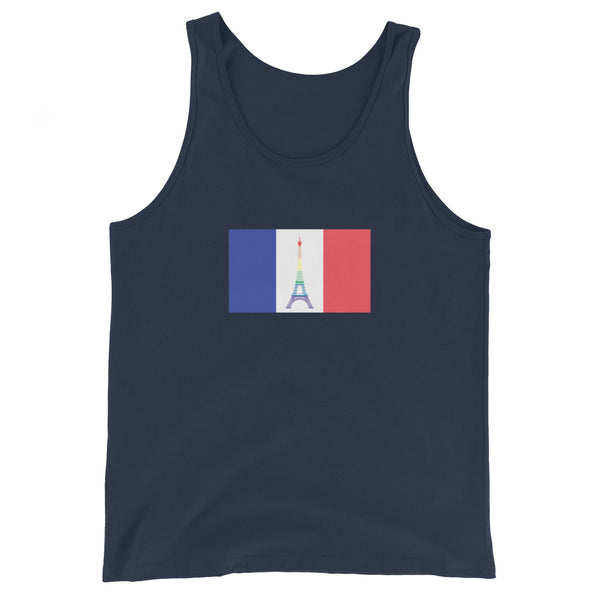 France LGBT Pride Flag Unisex Tank Top