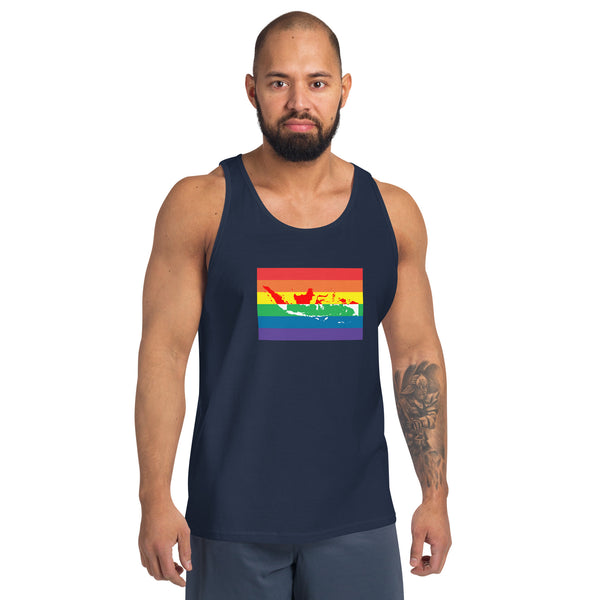 Indonesia LGBT Pride Flag Unisex Tank Top