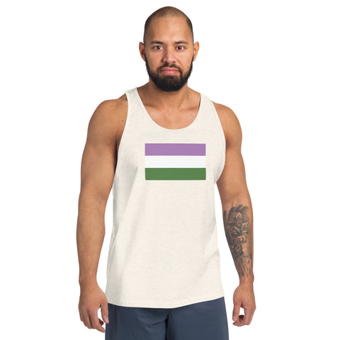 Genderqueer Flag Unisex Tank Top