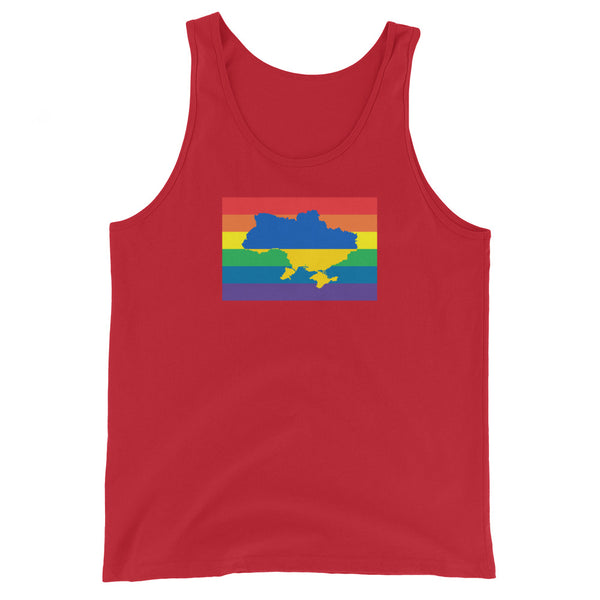 Ukraine LGBT Pride Flag Unisex Tank Top