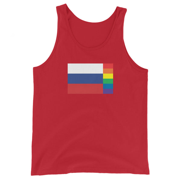 Russia LGBT Pride Flag Unisex Tank Top