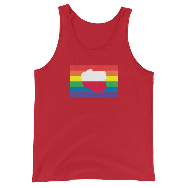 Poland LGBT Pride Flag Unisex Tank Top
