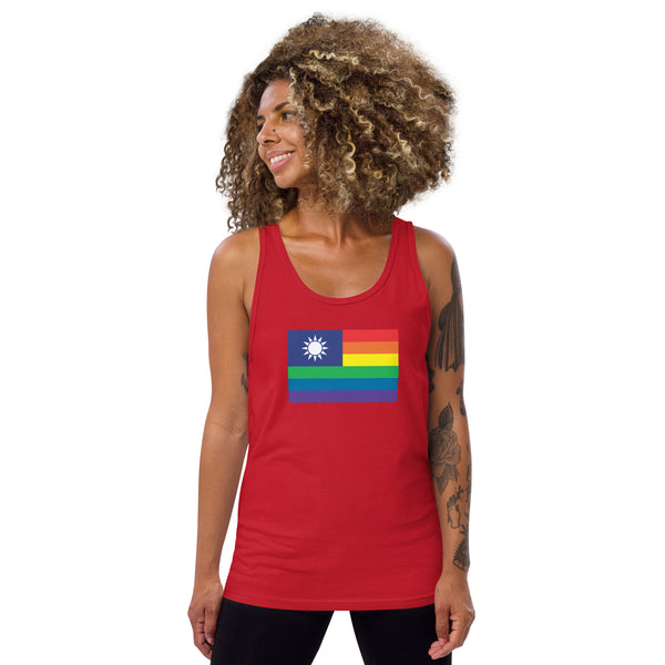 Taiwan LGBT Pride Flag Unisex Tank Top