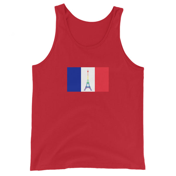 France LGBT Pride Flag Unisex Tank Top