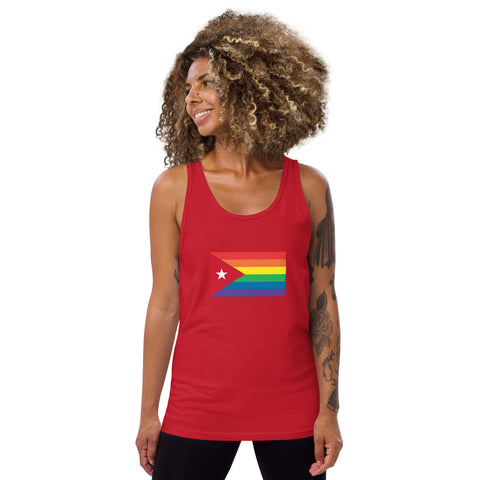 Cuba LGBT Pride Flag Unisex Tank Top