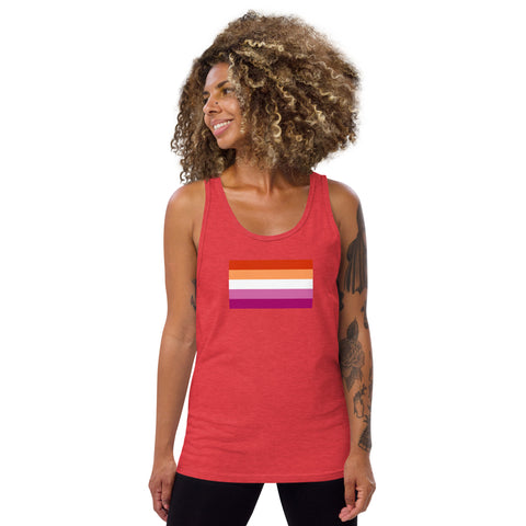 Sunset Lesbian Pride Flag (2019) Tank Top