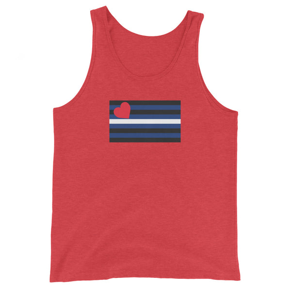 Leather Pride Flag Unisex Tank Top