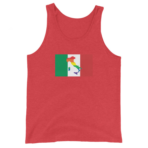 Italy LGBT Pride Flag Unisex Tank Top