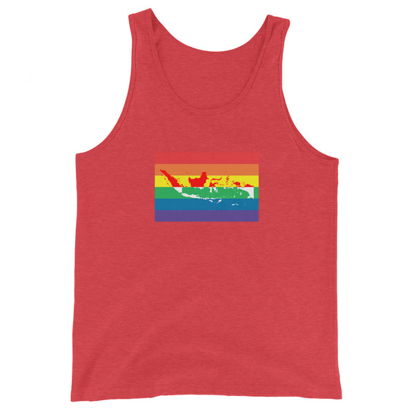 Indonesia LGBT Pride Flag Unisex Tank Top