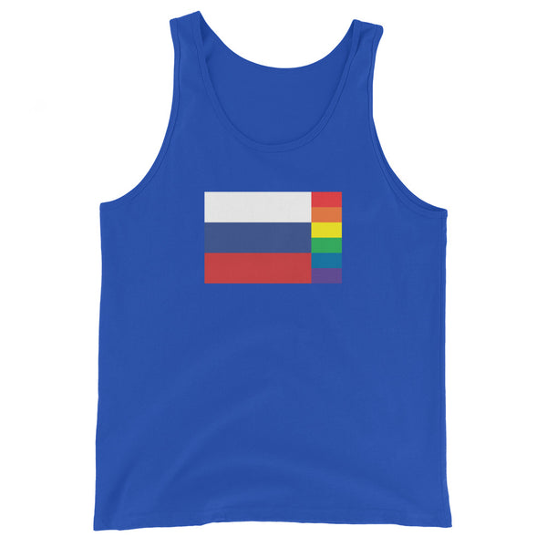 Russia LGBT Pride Flag Unisex Tank Top