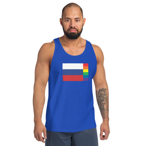 Russia LGBT Pride Flag Unisex Tank Top