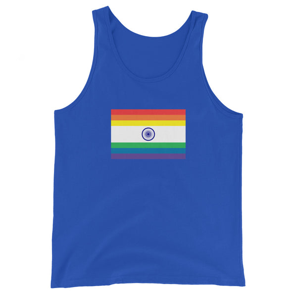 India LGBT Pride Flag Unisex Tank Top