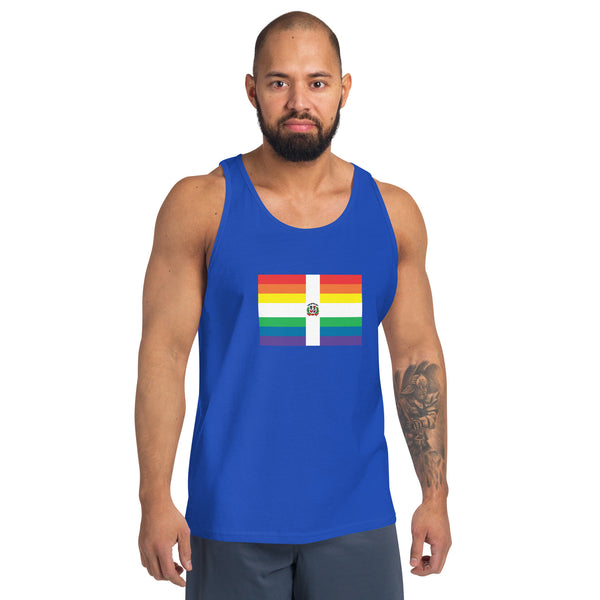 Dominican Republic LGBT Pride Flag Unisex Tank Top