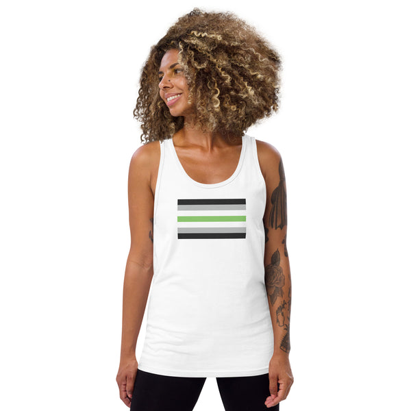 Unisex Agender Pride Flag Tank Top