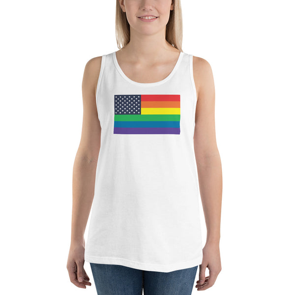 United States LGBT Pride Flag Unisex Tank Top