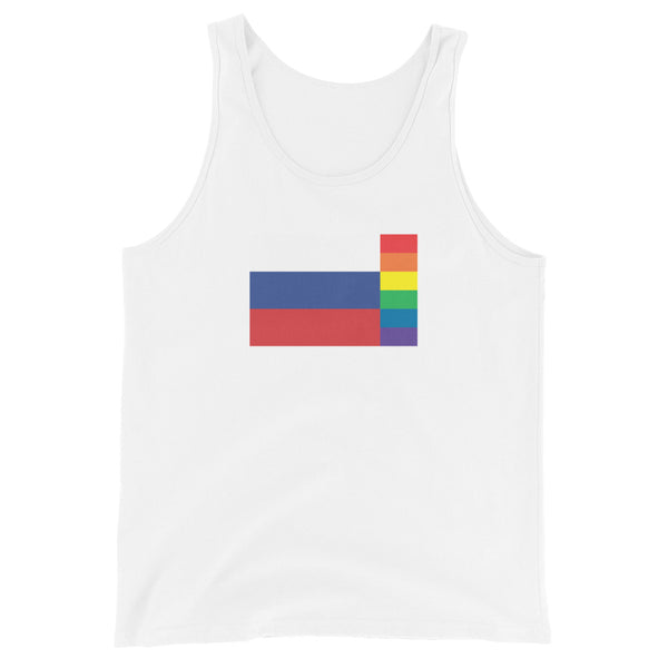Russia LGBT Pride Flag Unisex Tank Top