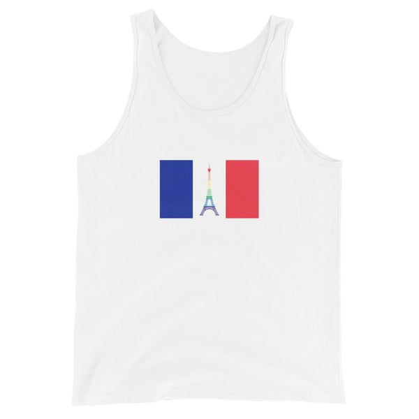 France LGBT Pride Flag Unisex Tank Top
