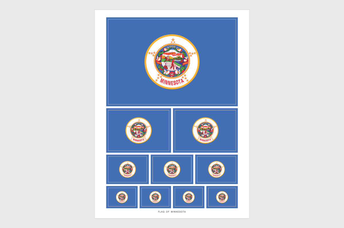 Minnesota Flag Stickers