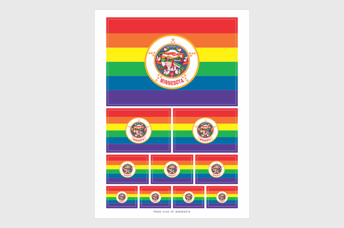 Minnesota LGBTQ Pride Flag Stickers