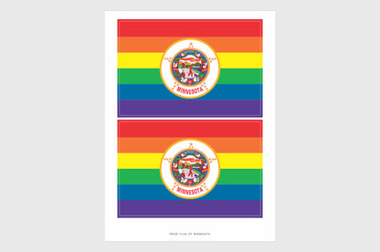 Minnesota LGBTQ Pride Flag Stickers