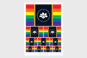 State of Mississippi LGBTQ Pride Flag Stickers
