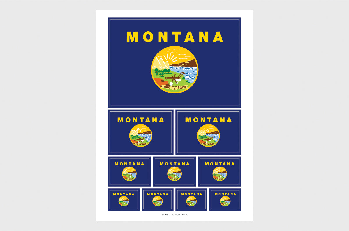 Montana Flag Stickers
