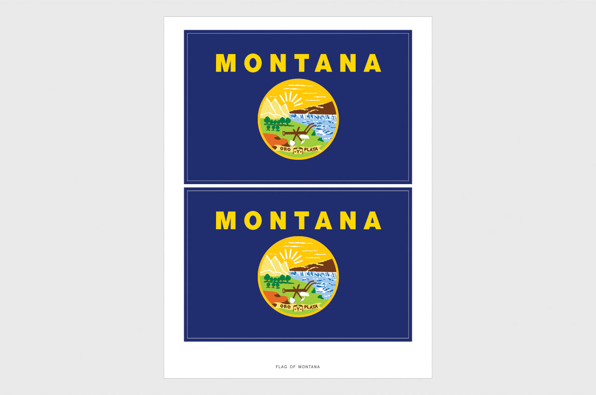 Montana Flag Stickers