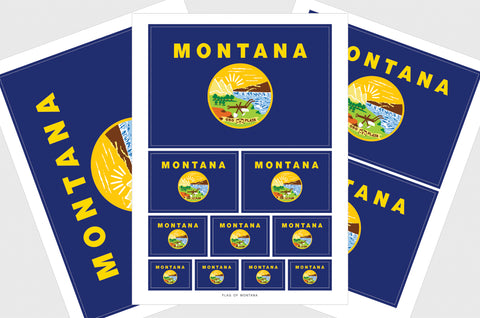 Montana Flag Stickers