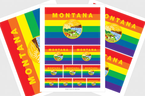 Montana LGBTQ Pride Flag Stickers